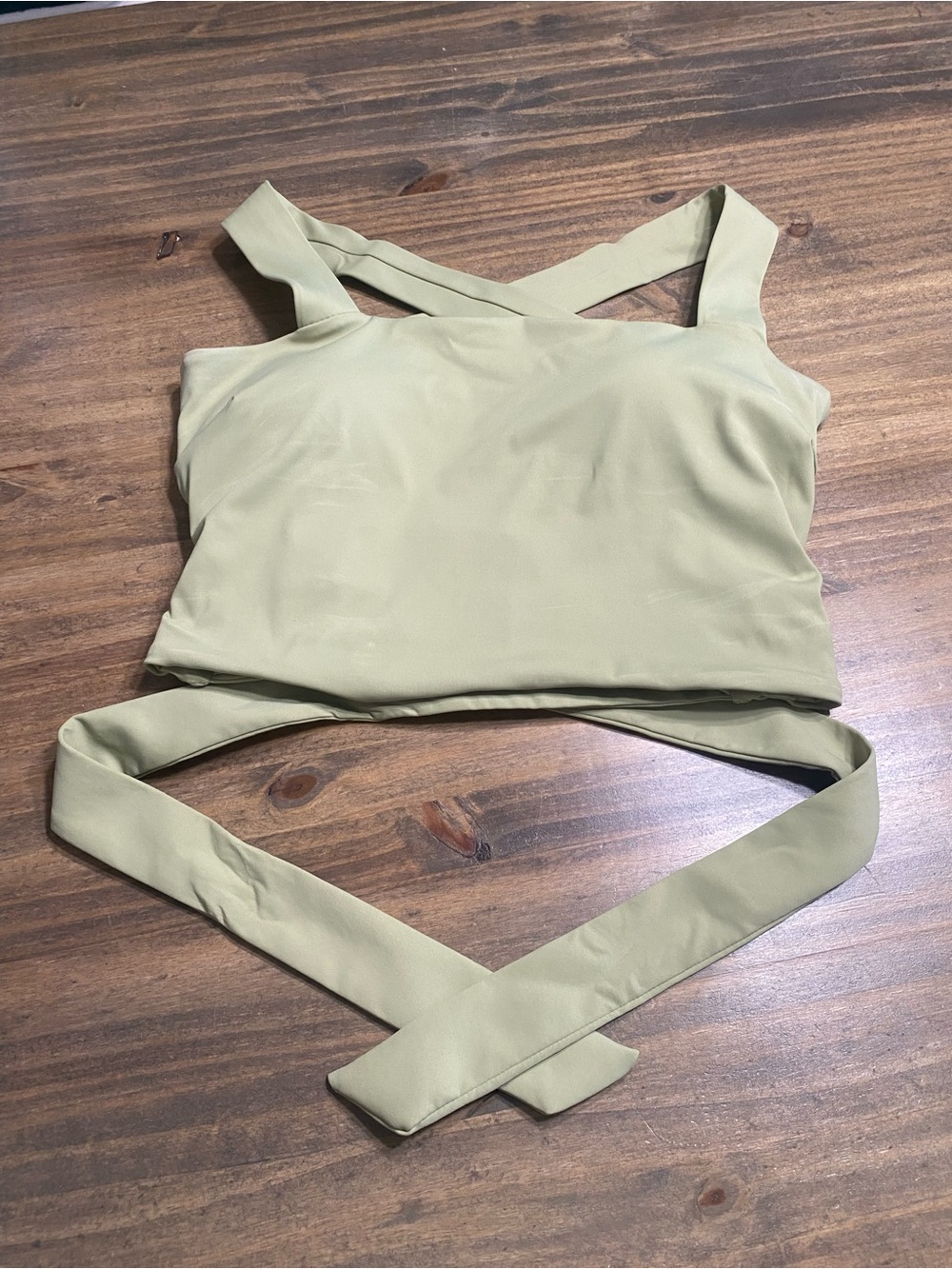 HALARA Open Back Wrap Strappy Crop Top - Picture 2 of 2